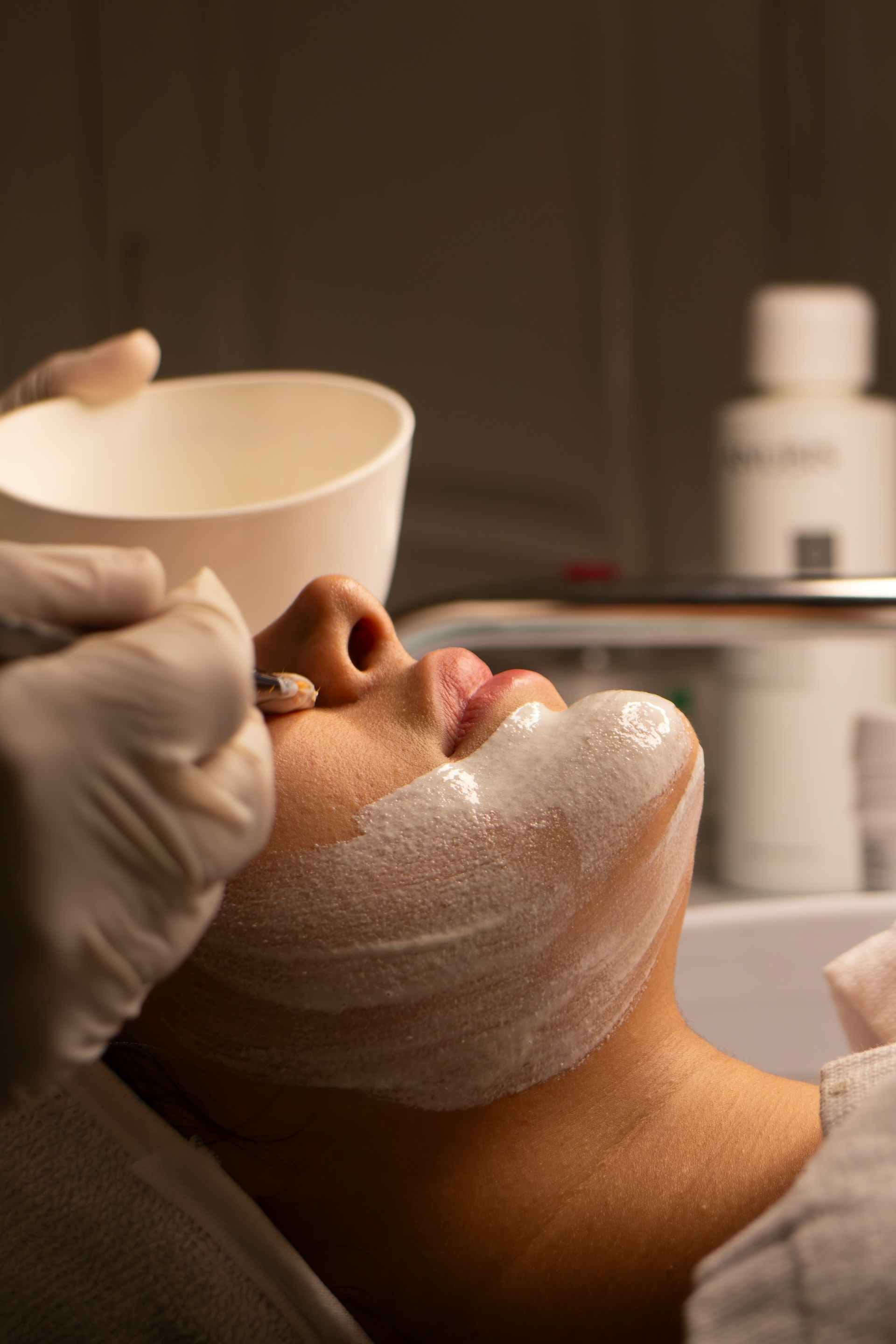Lady getting facial treatment Lush BeautynSpa